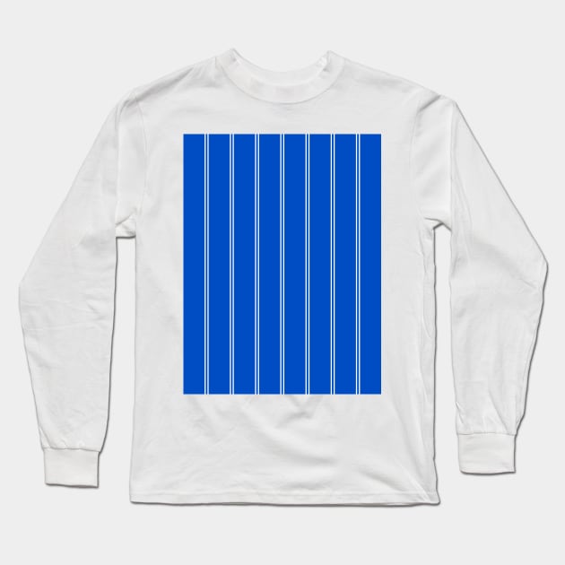 Millwall Blue and White Pinstripes 1993 Home Long Sleeve T-Shirt by Culture-Factory